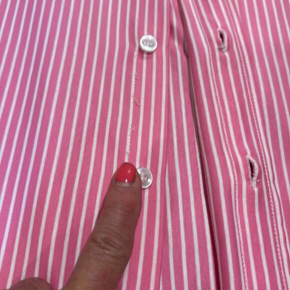 Ralph Lauren Long Sleeve Button Down Pink and White Stripes Shirt Men’s Size XXL - Picture 3 of 8